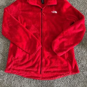Like New Red The North Face zip-up fleece